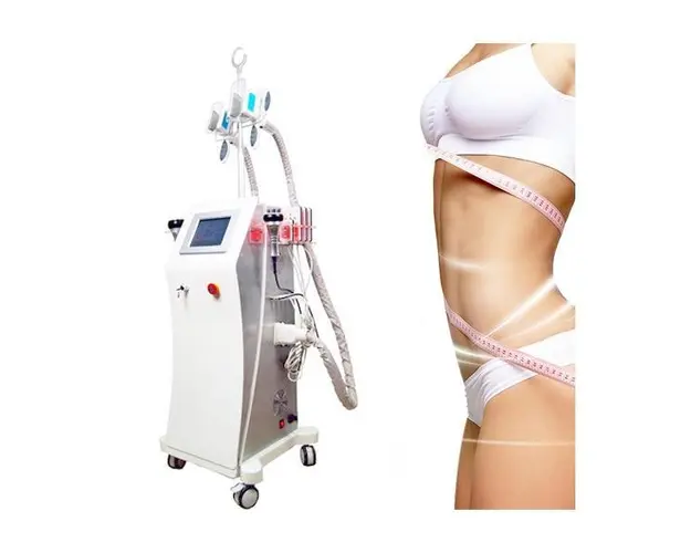 Aparat Profesional Criolipoliza Dublu, Lipolaser - Liposuctie Virtuala, RF Fototerapie Indepartare celulita, Cavitatie Radiofrecventa Lifting Salon, AU58