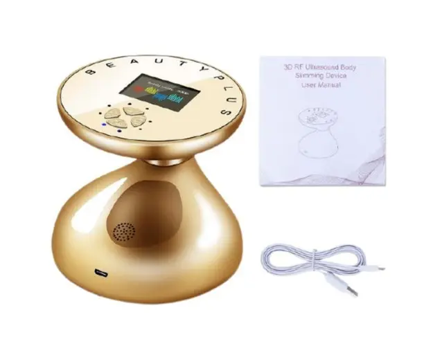Aparat Slabit cu Ultrasunete Shake Body Slimming Massager, Terapie RF, subtire LED portabil, Cavitatie eliminare a grasimii, Foton Gold