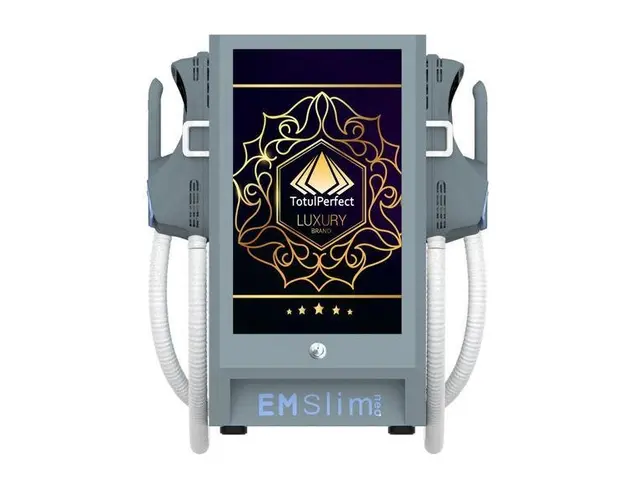 Aparat Tesla EMS Sculpt HI-EMT si RF Remodelare corporala, Creare Masa Musculara, Tonifiere Abdomen, 2 Manipuli, Slabire intensiva, Body shaping EMS NEO2 Portabil