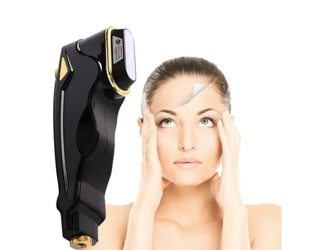 Aparat Ultrasunete Mini HIFU Lifting Facial, Indepartarea Ridurilor, Intinerirea pielii - Energie cu ultrasunete concentrata la intensitate ridicata 22S, Black