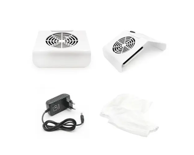 Aspirator praf unghii 858-2, 80W, culoare alba