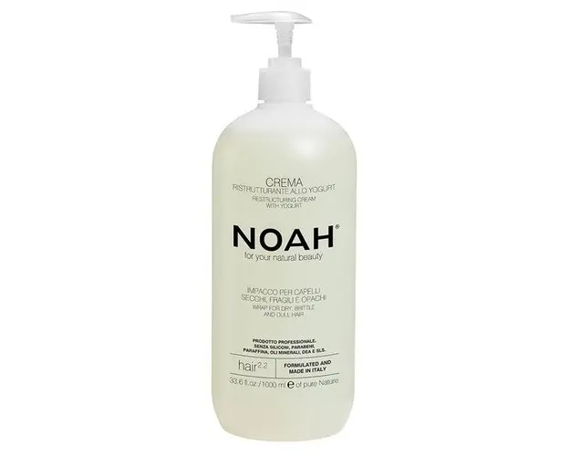 Balsam Crema Restructurant cu Iaurt pentru Par Uscat, Fragil si Lipsit de Stralucire 2.2 Noah, 1000ml