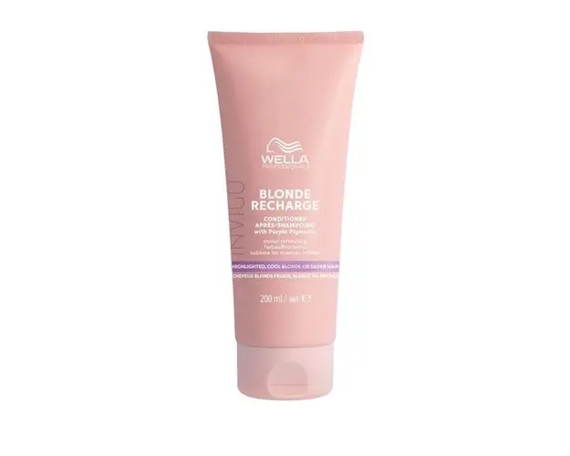 Balsam cu Pigment Violet pentru Neutralizarea Tonurilor de Galben - Wella Professionals Invigo Blonde Recharge, varianta 2023, 200 ml