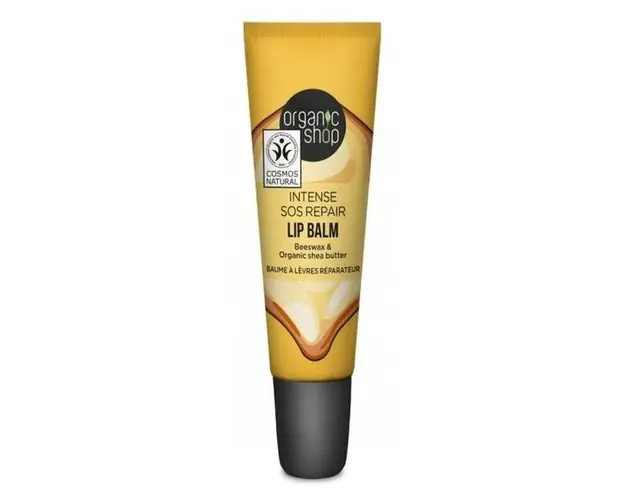 Balsam de Buze cu Unt de Shea si Ceara de Albine - Organic Shop Intense SOS Repair Lip Balm, 10 ml