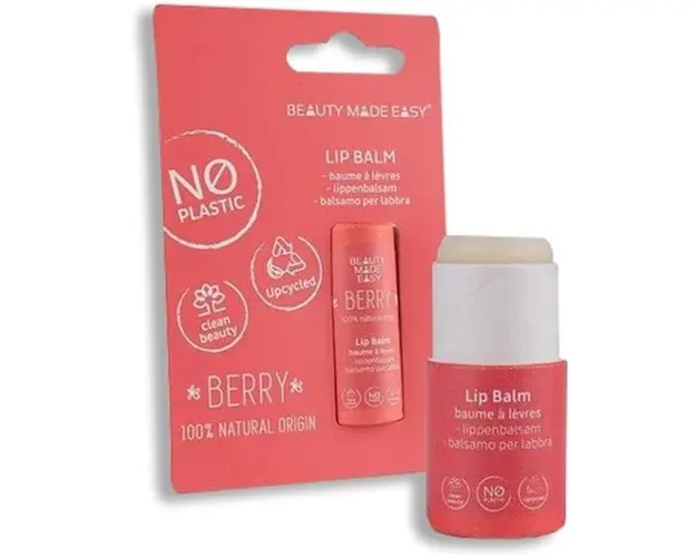 Balsam de Buze Zero Plastic Berry Lip Balm Beauty Made Easy, 6 g