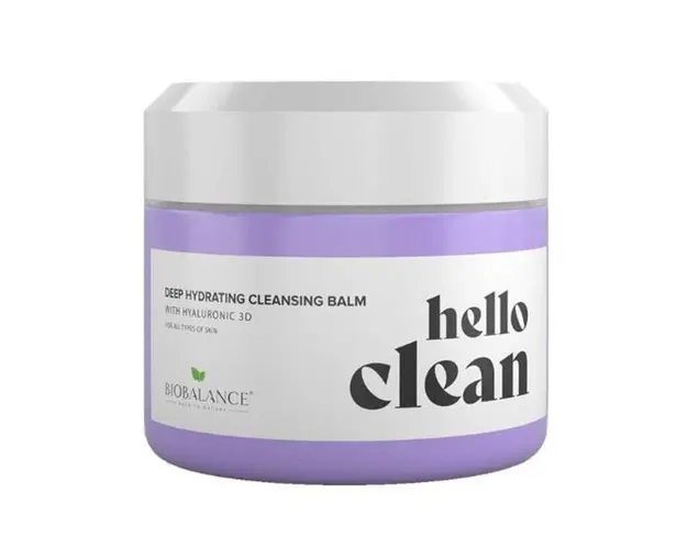 Balsam de Curatare Faciala 3 in 1 cu Acid Hialuronic, pentru Ten Normal sau Uscat - Bio Balance Hello Clean, 100 ml