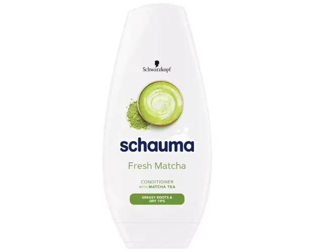 Balsam Fortifiant cu Ceai Matcha pentru Radacini Grase si Varfuri Uscate - Schwarzkopf Schauma Fresh Matcha Conditioner for Greasy Roots & Dry Tips, 250 ml