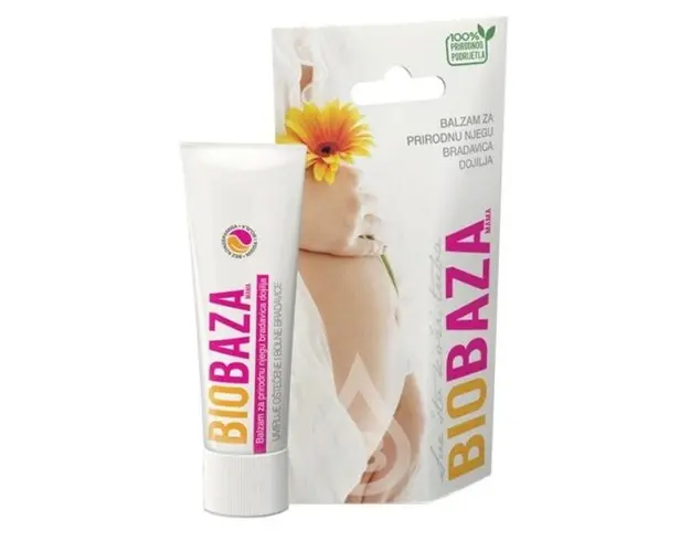 Balsam Natural pentru Mameloane Biobaza, 35 ml
