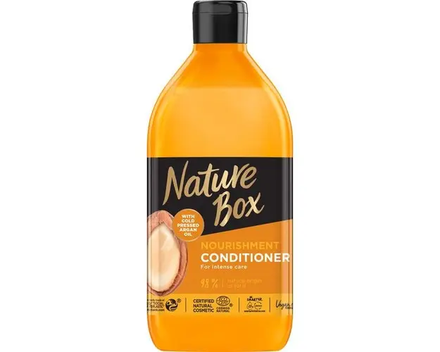 Balsam Nutritiv pentru Par cu Ulei de Argan Presat la Rece - Nature Box Nourishment Conditioner with Cold Pressed Argan Oil, 385 ml
