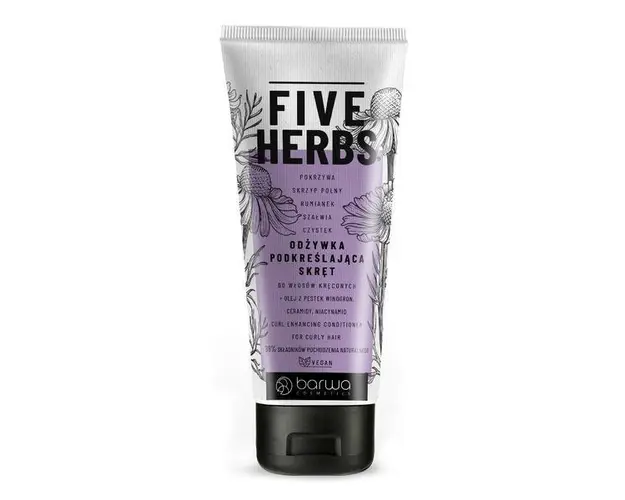 Balsam par redefinire bucle pe baza de plante Five Herbs, Barwa Cosmetics, 180 ml