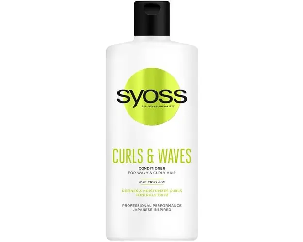 Balsam pentru Par Cret sau Ondulat - Syoss Curls &amp; Waves Conditioner for Wavy &amp; Curly Hair, 440 ml