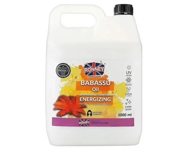 Balsam profesional cu ulei de Babassu Ronney, pentru par Vopsit, Uscat si Deteriorat 5000 ml