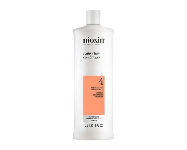 Balsam Profesional Fortifiant Impotriva Ruperii pentru Par Vopsit sau Deteriorat Afectat de Subtiere Avansata - Nioxin System 4 Scalp + Hair Conditioner, 1000 ml