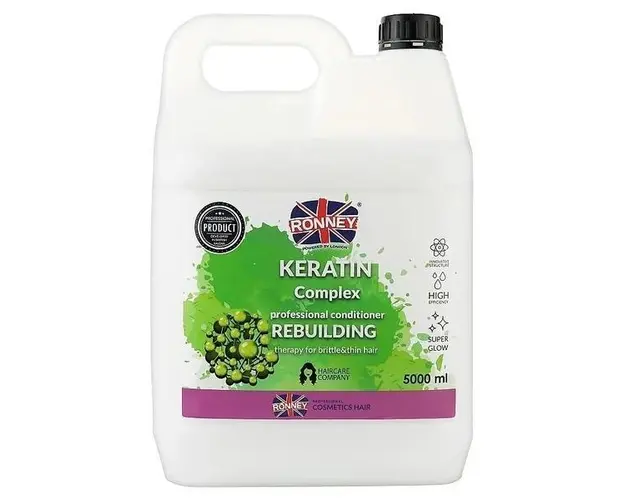 Balsam reconstructie si regenerare par Keratin Complex Ronney, pentru par uscat, subtire si deteriorat 5000 ml