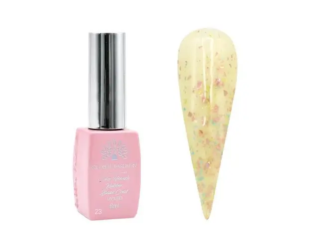 Baza cauciucata pentru unghii cu folie, Global Fashion, 8 ml, 23