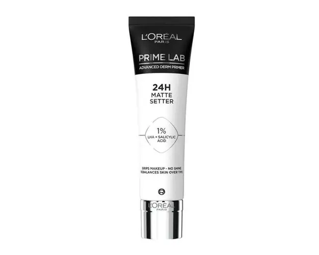 Baza de Machiaj pentru Reducerea Luciului, 1% LHA + Acid Salicilic - L&#039;Oreal Paris Prime Lab 24h Advanced Derm Primer Matte Setter, 30 ml