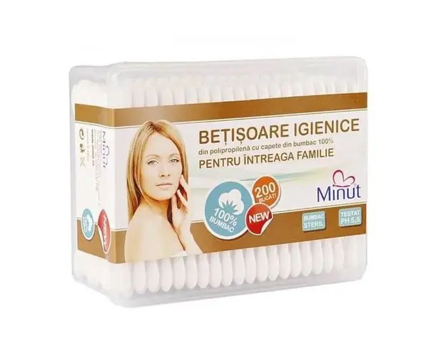 Betisoare Igienice de Urechi pentru Intreaga Familie - Minut, 200 buc