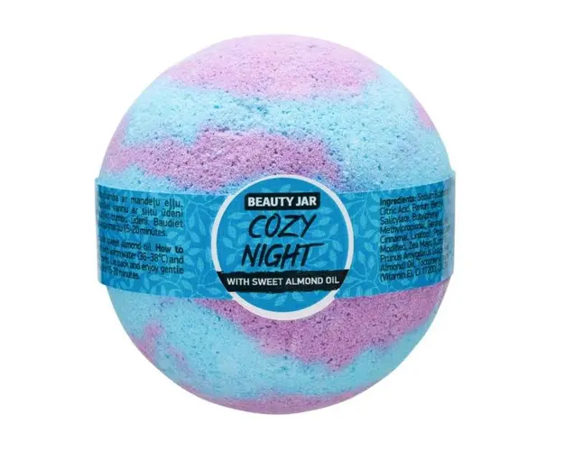 Bila de Baie Efervescenta cu Ghimbir, Ulei de Migdale si Vitamina E Cozy Night Beauty Jar, 150 g