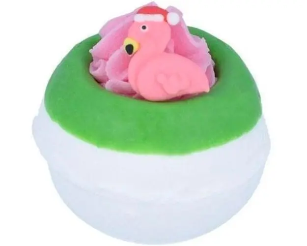 Bila efervescenta de baie, Flamingo Ho Ho, Bomb Cosmetics, 160 gr 