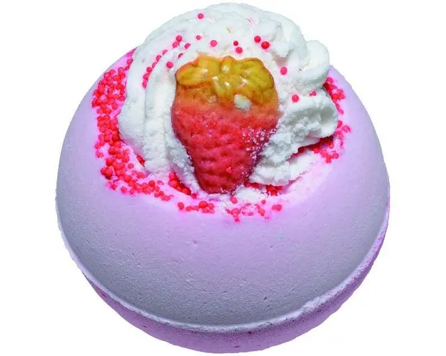 Bila efervescenta de baie Strawberry Sunrise , Bomb Cosmetics, 160 gr