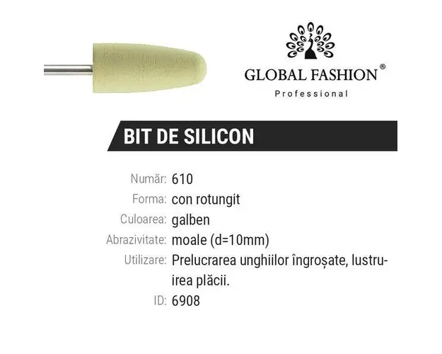 Bit de silicon pentru lustruire, fina, Alb 610