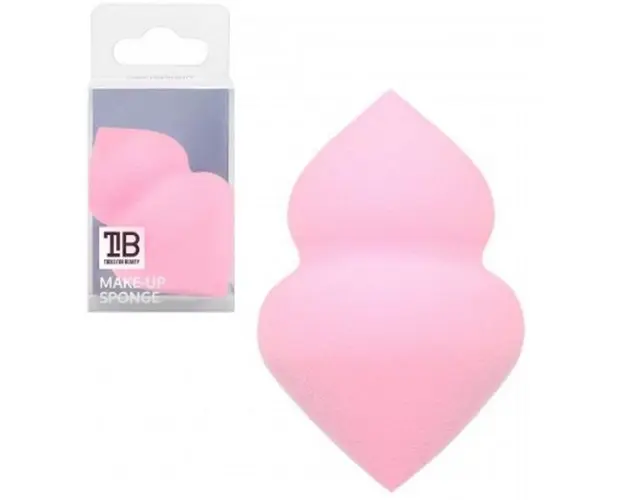 Burete pentru Machiaj Roz Deschis - Mimo Makeup Sponge Peg Top Light Pink 42 x 65 mm, 1 buc