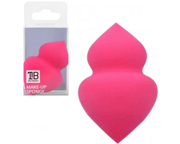 Burete pentru Machiaj Roz Inchis - Mimo Makeup Sponge Peg Top Pink 42 x 65 mm, 1 buc