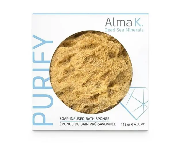 Burete Reutilizabil Infuzat cu Sapun - Alma K Soap Infused Bath Sponge Purify, 115 g