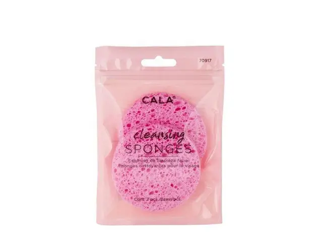 Buretei din Celuloza pentru Curatare Cala Pink Cellulose Cleansing Sponge, 2 buc