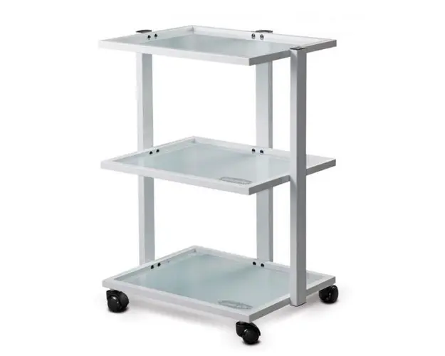 Carucior Cosmetica cu 3 Etajere 1040, Alb - Beautyfor Beauty Salon Trolley With 3 Shelves 1040, 1 buc