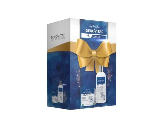 Caseta Cadou Gerovital H3 Classic: Crema Lift Hidratanta de zi 50ml, Emulsie Hidratanta Demachianta 2 &icirc;n1 200ml