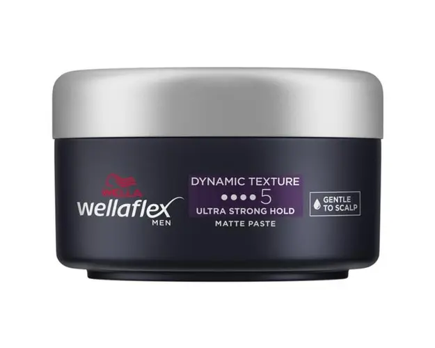 Ceara de Par cu Fixare Ultra Puternica - Wella Wellaflex Men Dynamic Texture Matte Paste Ultra Strong Hold, 75 ml