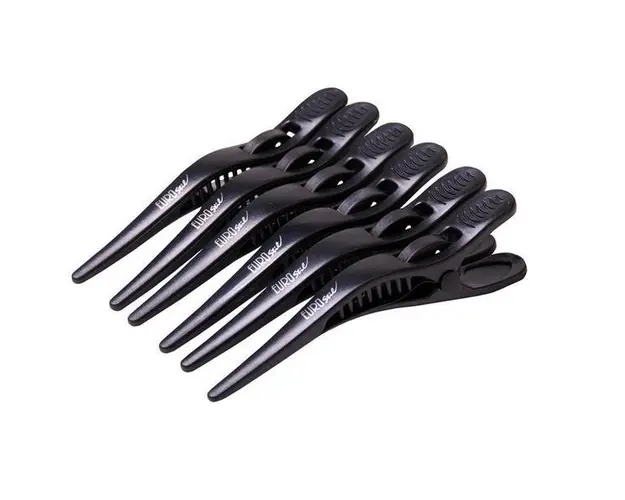 Clipsuri de par, din plastic 10 cm, set 6 buc Eurostil