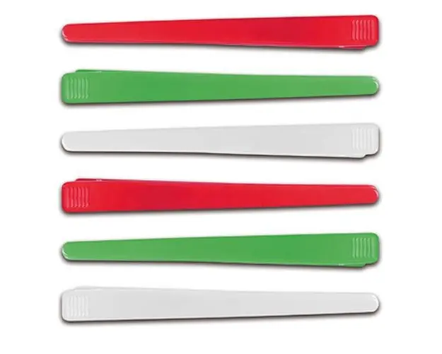 Clipsuri de par profesionale, din plastic 12 cm, set 6 buc Eurostil