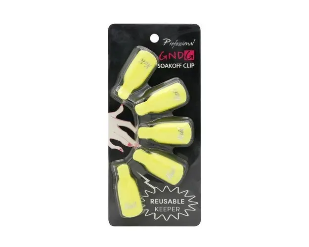 Clipsuri pentru indepartarea ojei semipermanente set 5 buc - Yellow