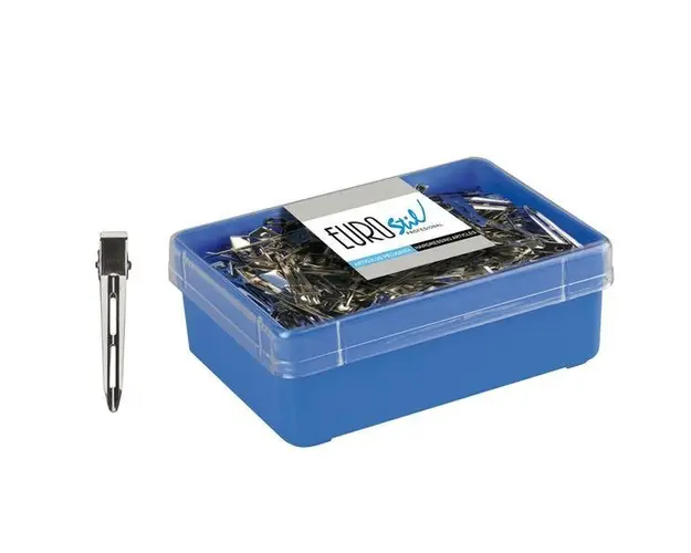 Set Premium de 120 Clipsuri pentru Par din Otel Inoxidabil – 5.5 cm Eurostil