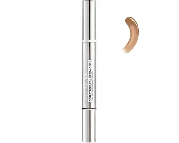 Corector Lichid pentru Ingrijirea Ochilor cu Acid Hialuronic - L&#039;Oreal Paris Accord Parfait Eye-Cream in a Concealer, nuanta 7.5 - 9 Golden Honey, 2 ml