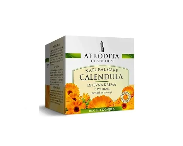 Crema de Zi cu extract de Galbenele - Cosmetica Afrodita Natural Care Calendula day Cream, 50 ml