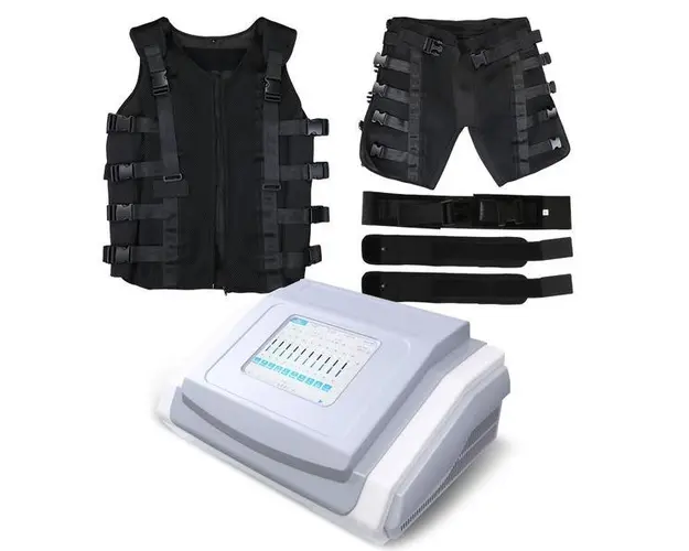 Costum Microcurent Electrostimulare Profesional EMS Body Suit, Slabire Rapida Anticelulitic, 121X1