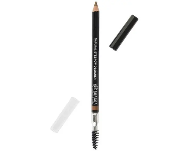 Creion Bio pentru Sprancene Benecos, nuanta Gentle Brown, 1 buc