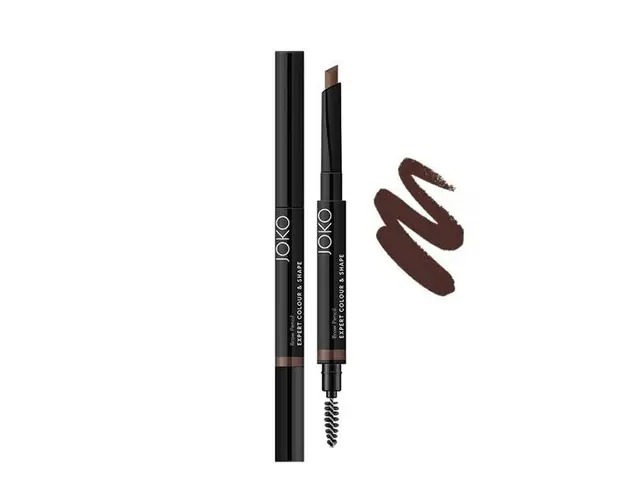 Creion Contur Sprancene cu Periuta - Joko Brow Pencil Expert Colour &amp; Shape, nuanta #1, 5 g