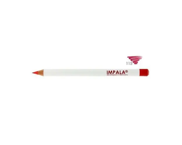 Creion pentru Conturul buzelor Rezistent la Apa, Nuanta 115 Carmine, Impala, 1.14 g