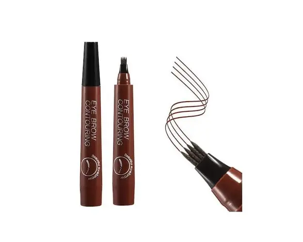 Creion pentru sprancene, 3D Microblading, Rezistent la apa, Long Lasting, Tatoo 5 g, 03 Red Brown