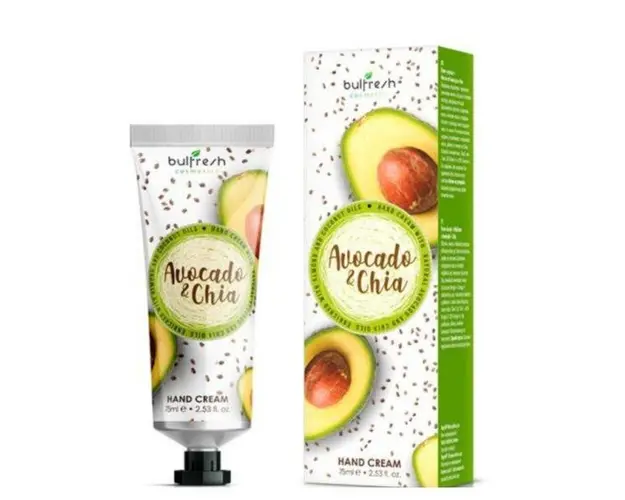Crema Bulfresh pentru m&acirc;ini cu ulei de avocado si ulei de chia 75 ml
