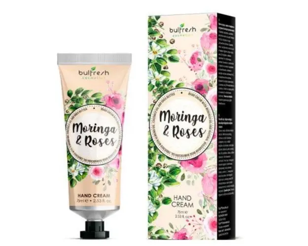 Crema Bulfresh pentru m&acirc;ini cu ulei de moringa si ulei de trandafir 75 ml
