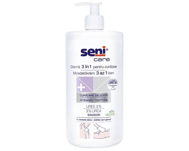 Crema 3 in 1 pentru Curatare cu 3% Uree - Seni Care, 1000 ml