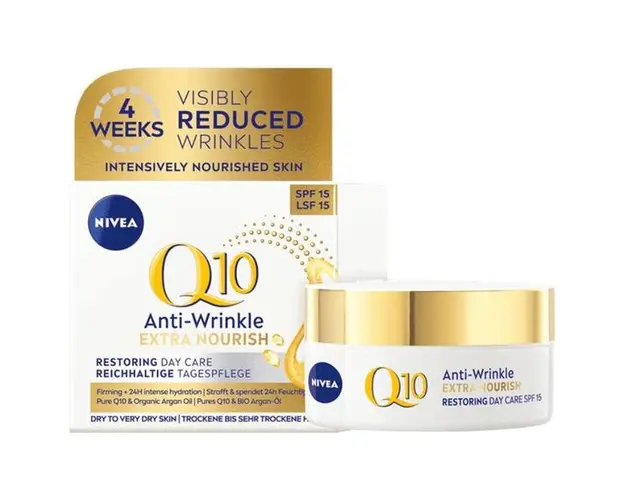 Crema Antirid de Zi Extra Hidratare Q10 Power - Nivea Anti-Wrinkle Extra Nourish, 50 ml