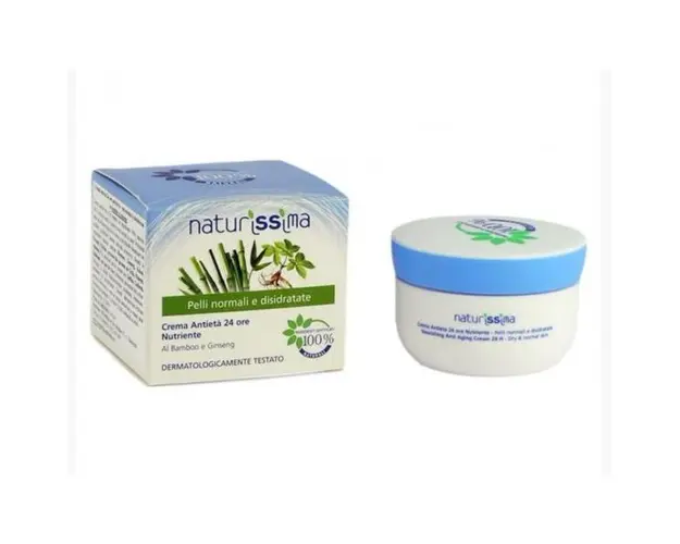 Crema antirid, ten normal si deshidratat cu bambus si ginseng, Naturissima, 50 ml