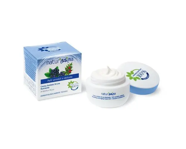 Crema antirid, ten sensibil si delicat cu afine si ghimpe, Naturissima, 50 ml