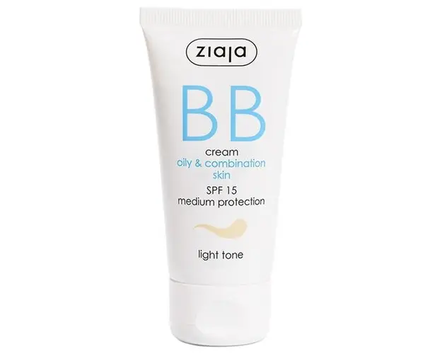 Crema BB pentru Tenul Gras/ Mixt - Ziaja BB Cream Oily &amp; Combination Skin, SPF 15, nuanta Light, 50 ml